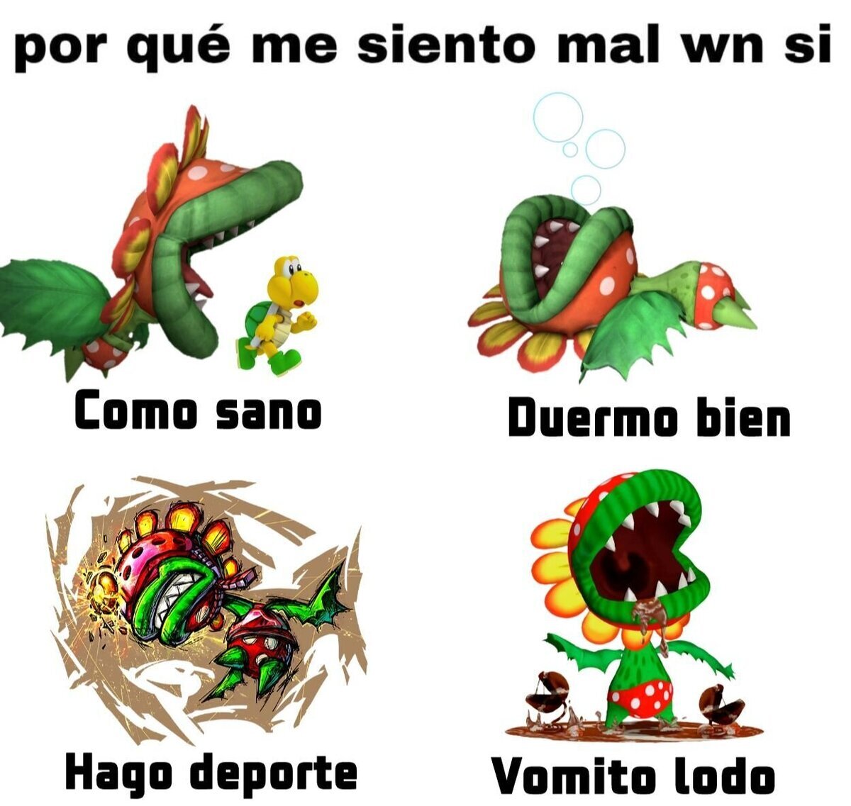 Tan sano como la planta carnívora de Mario