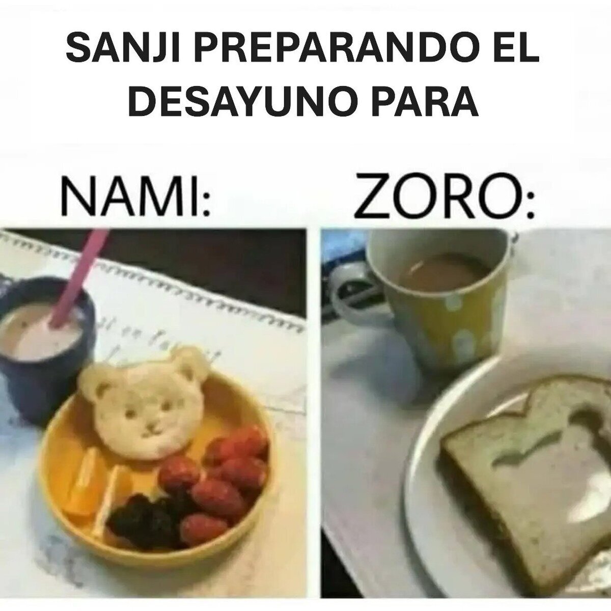 Canonicamente, Sanji quiere que todos coman bien
