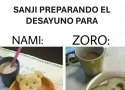 Canonicamente, Sanji quiere que todos coman bien