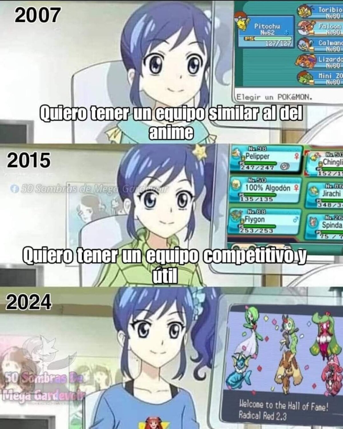 La evolución de los equipos en Pokémon