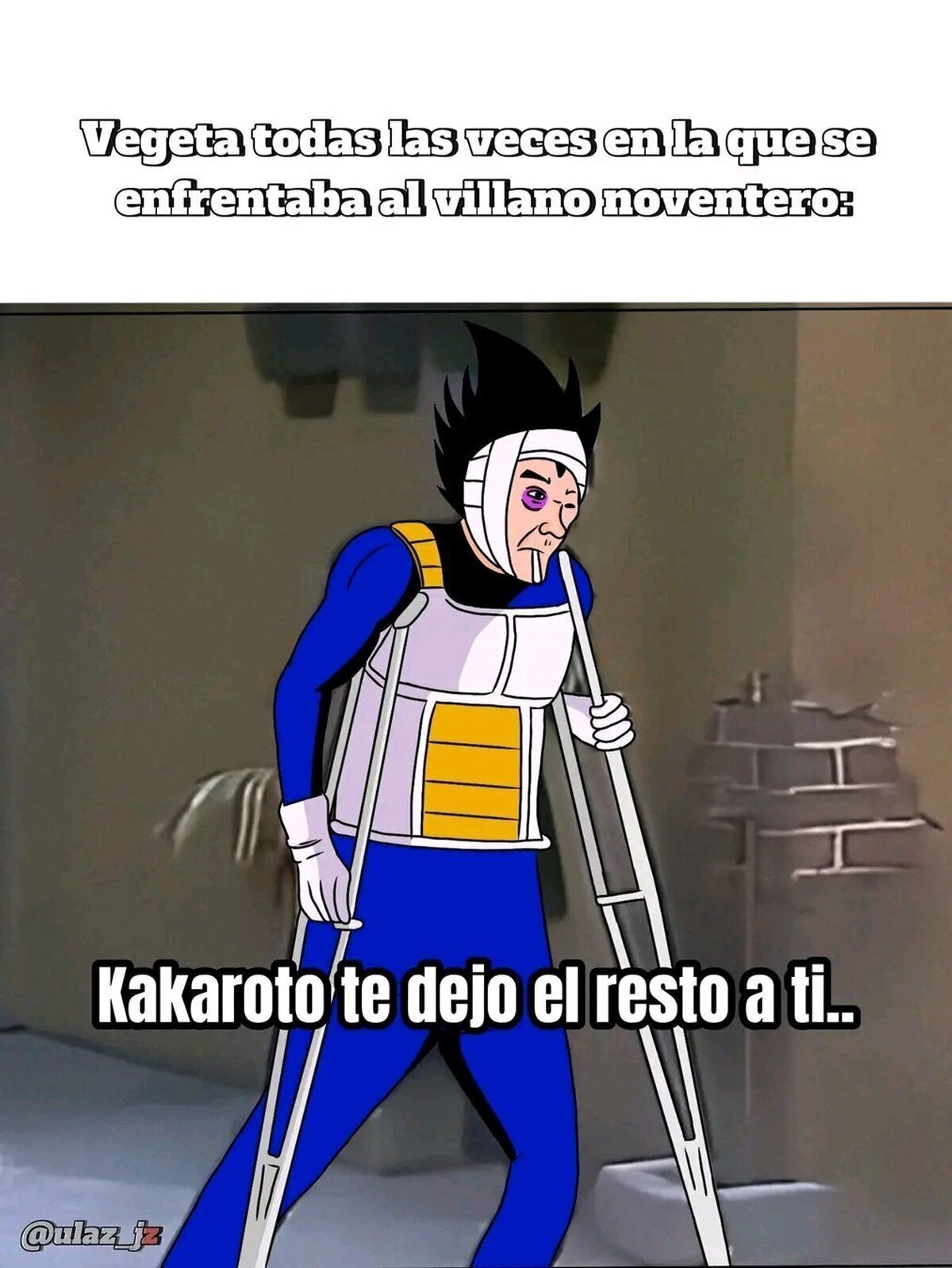 Vegeta descubriendo que el prota es otro