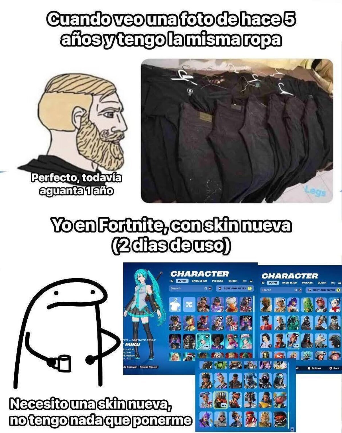 Nada que ponerse en Fortnite