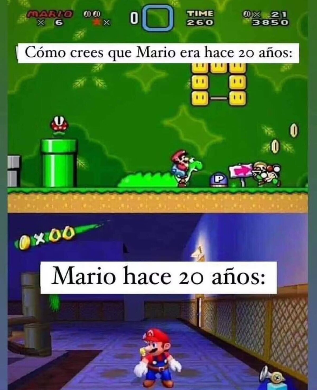 El Mario de hace 20 años