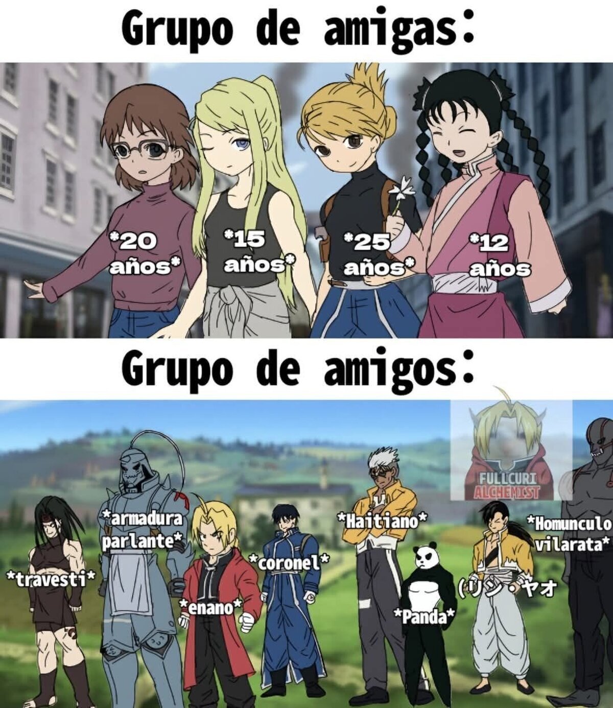 No es muy selecto mi grupo de amigos