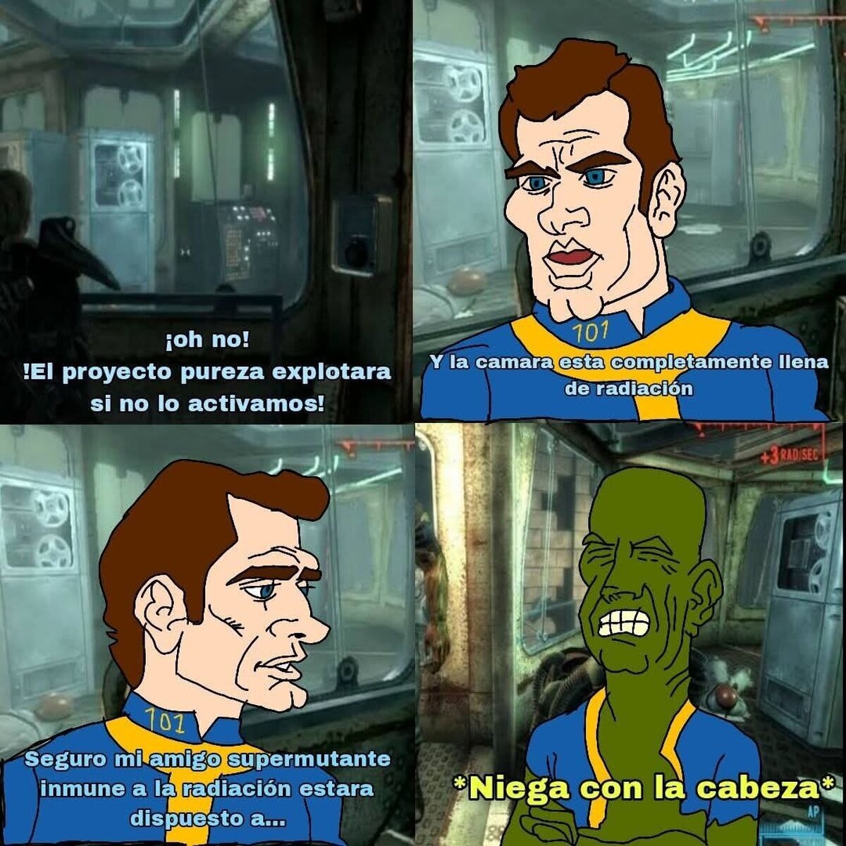 Que forzado se puso el guión de Fallout 3 aquí