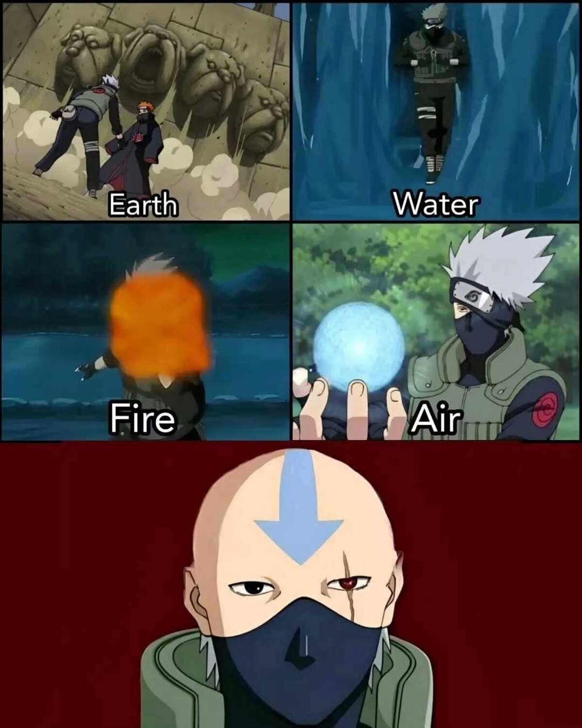 ¿Es Kakashi un maestro de los cuatro elementos?