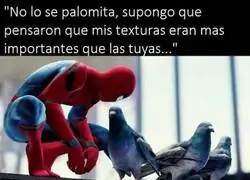 Justicia con las palomas de Spiderman