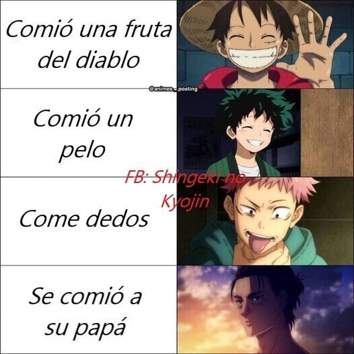 Siempre empieza con comerse algo
