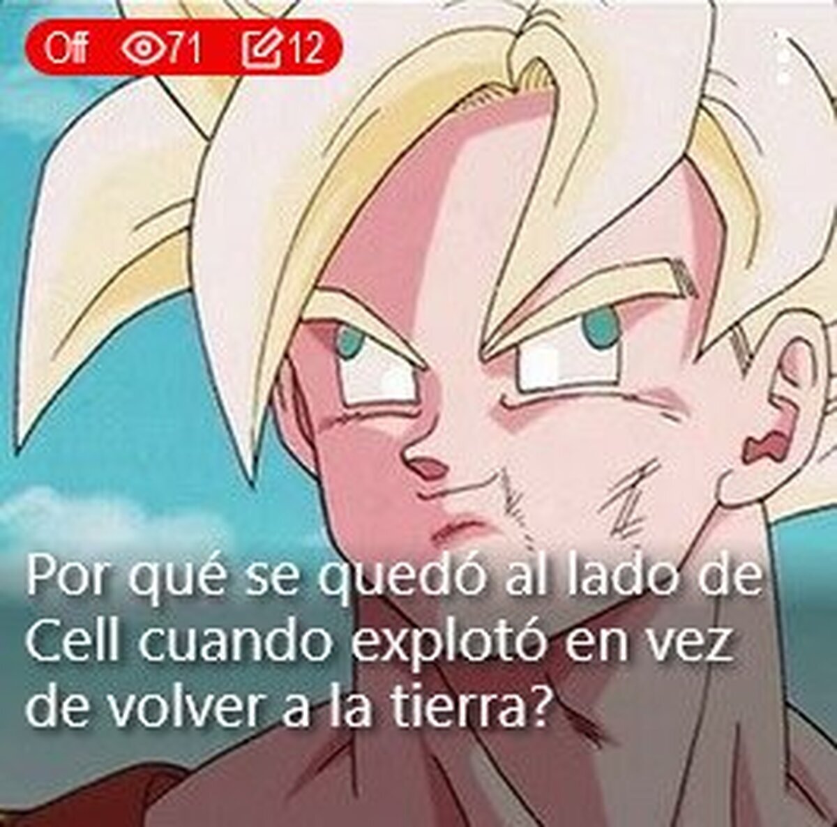 Igual estaba feo dejar a Kaio Sama sólo con el marrón