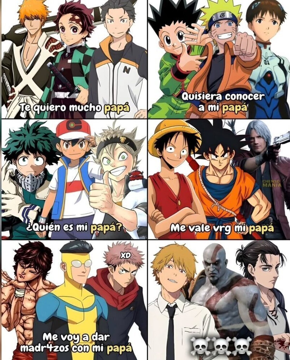 La figura paterna en algunos animes