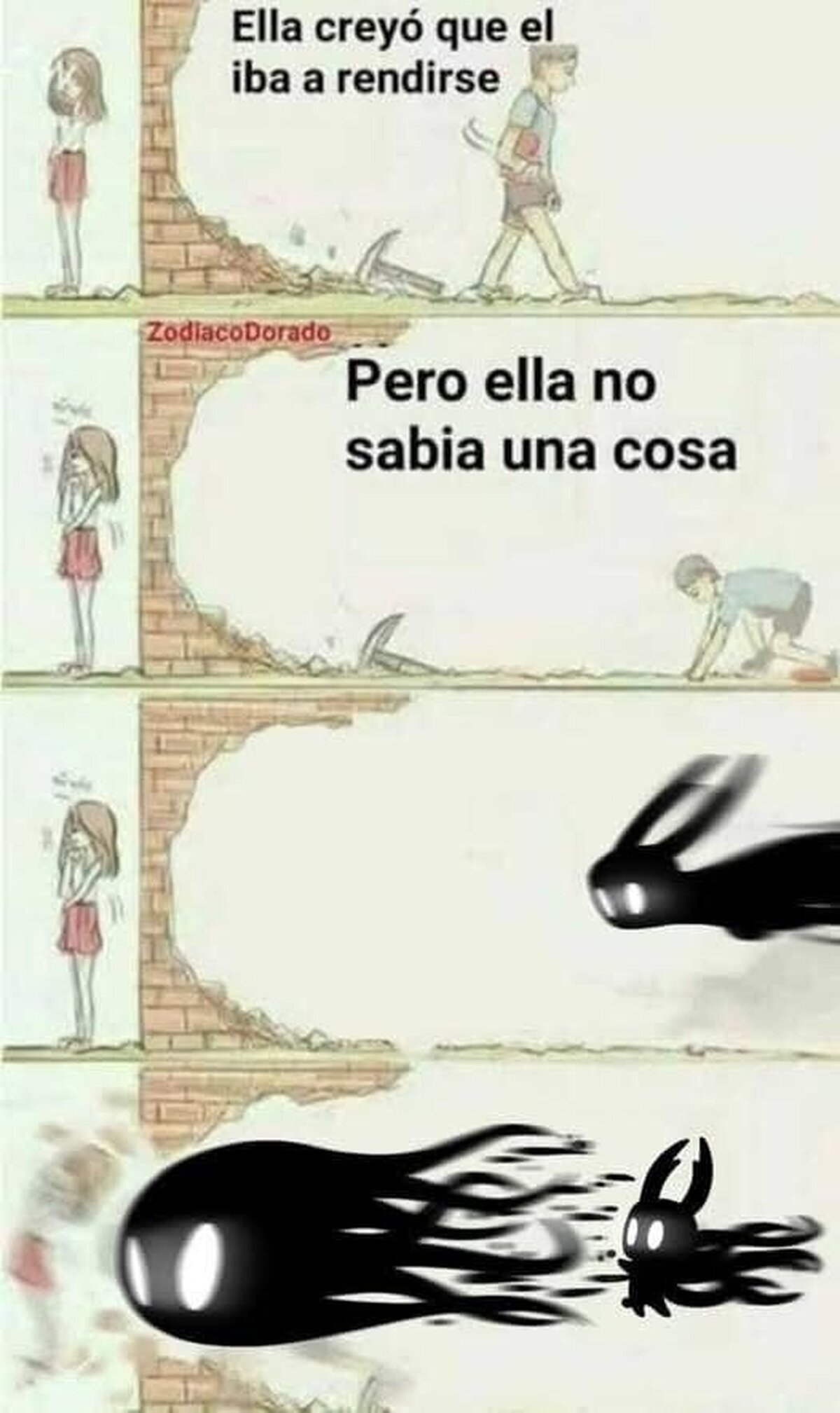 El ataque rompe-paredes de Hollow Knight