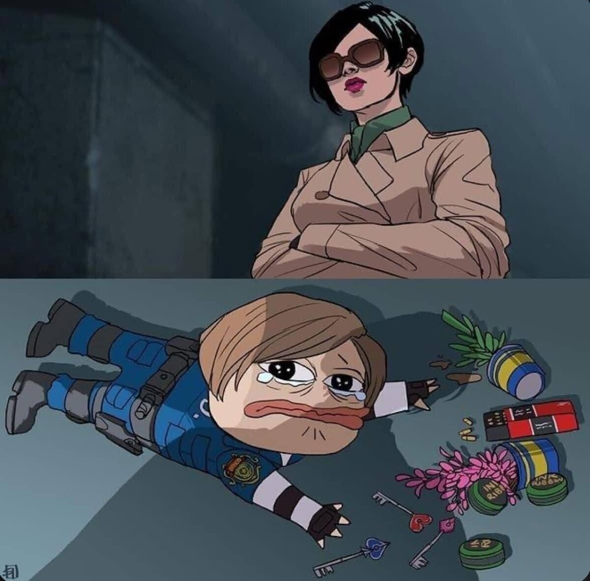 Ada conociendo a Leon por primera vez