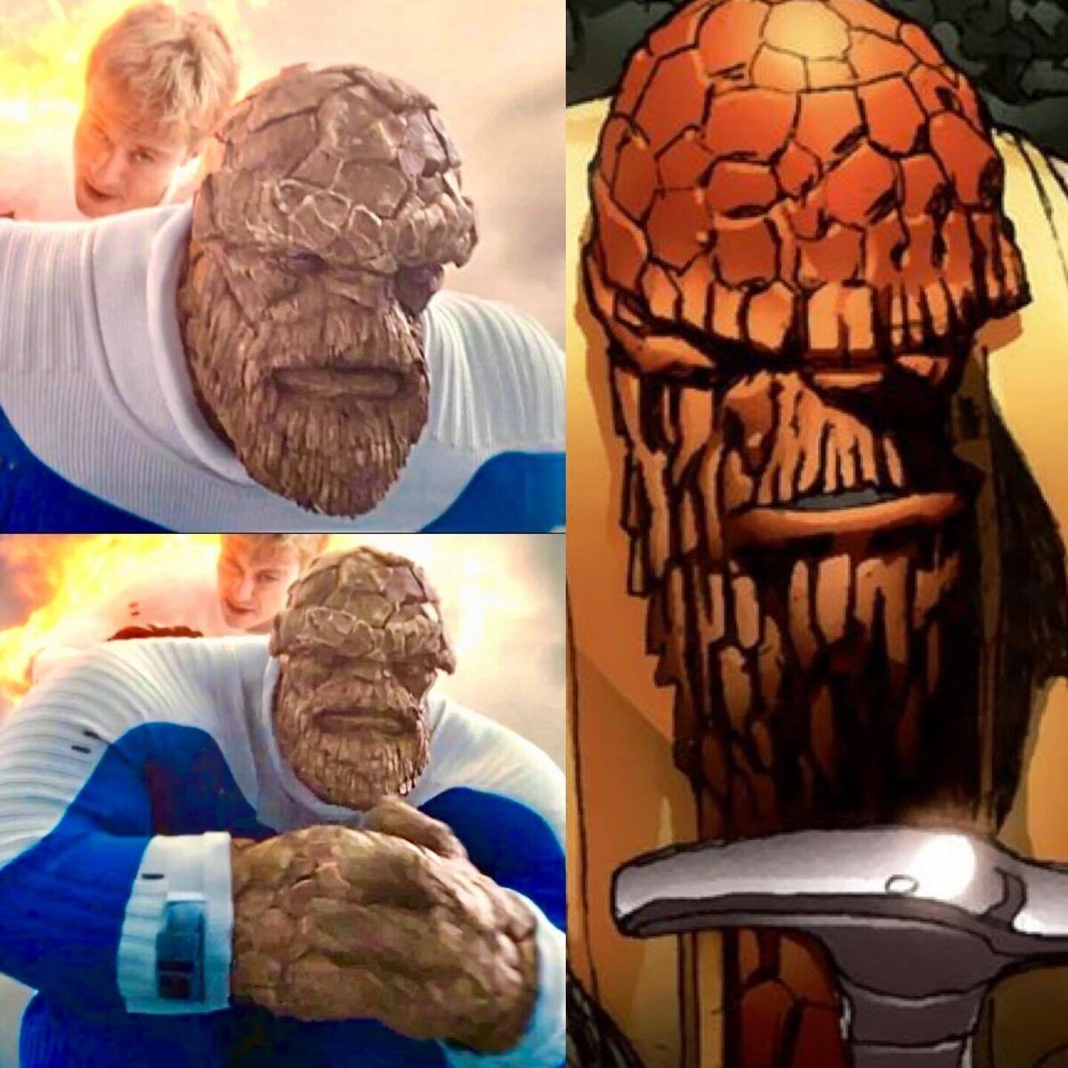 El detallazo de The Thing con barba... ¿Cómo se afeita?