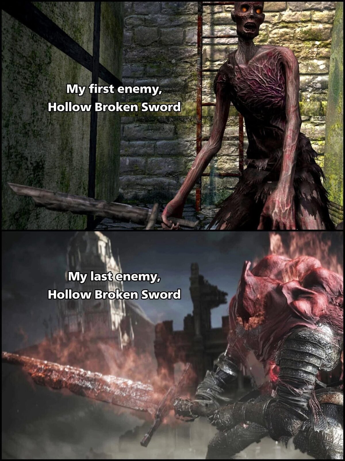 Primer y último enemigo de la saga de Dark Souls
