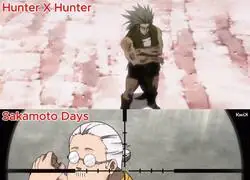 Sakamoto days homenajeando (creo) a Hunter X Hunter