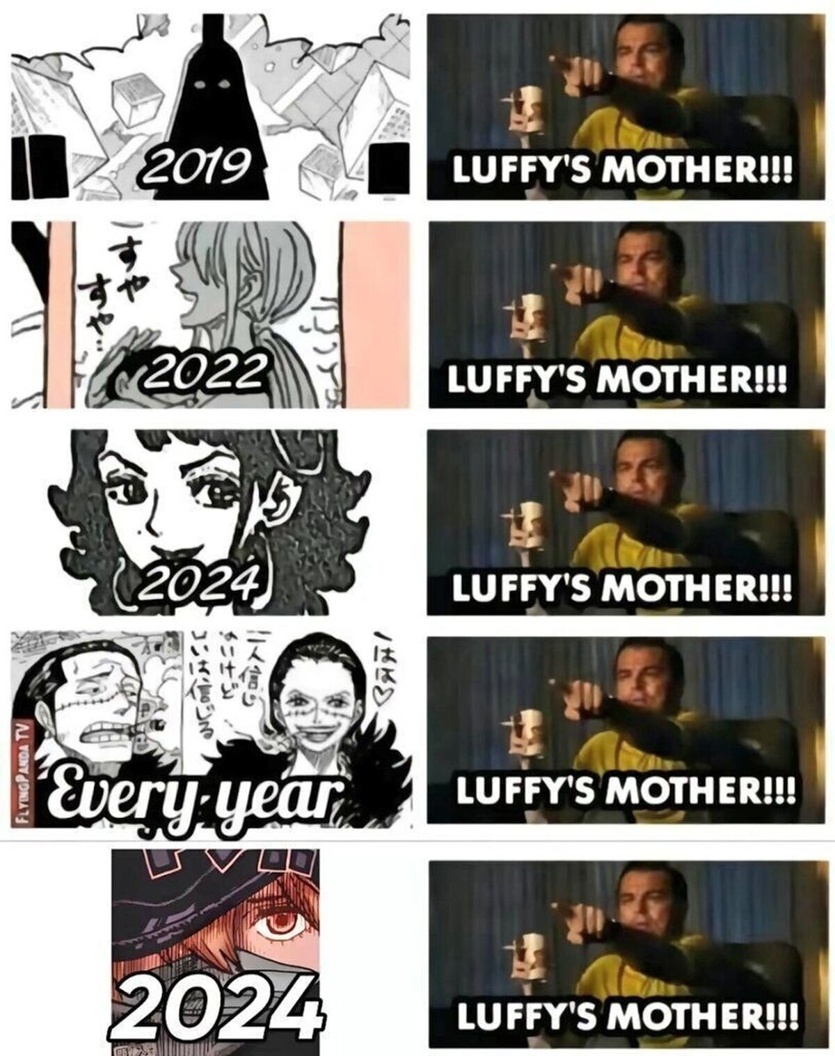 ¿Y la madre de Luffy?