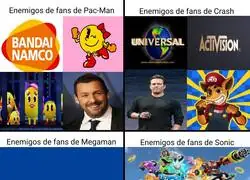 Los enemigos de los fandoms de cada franquicia