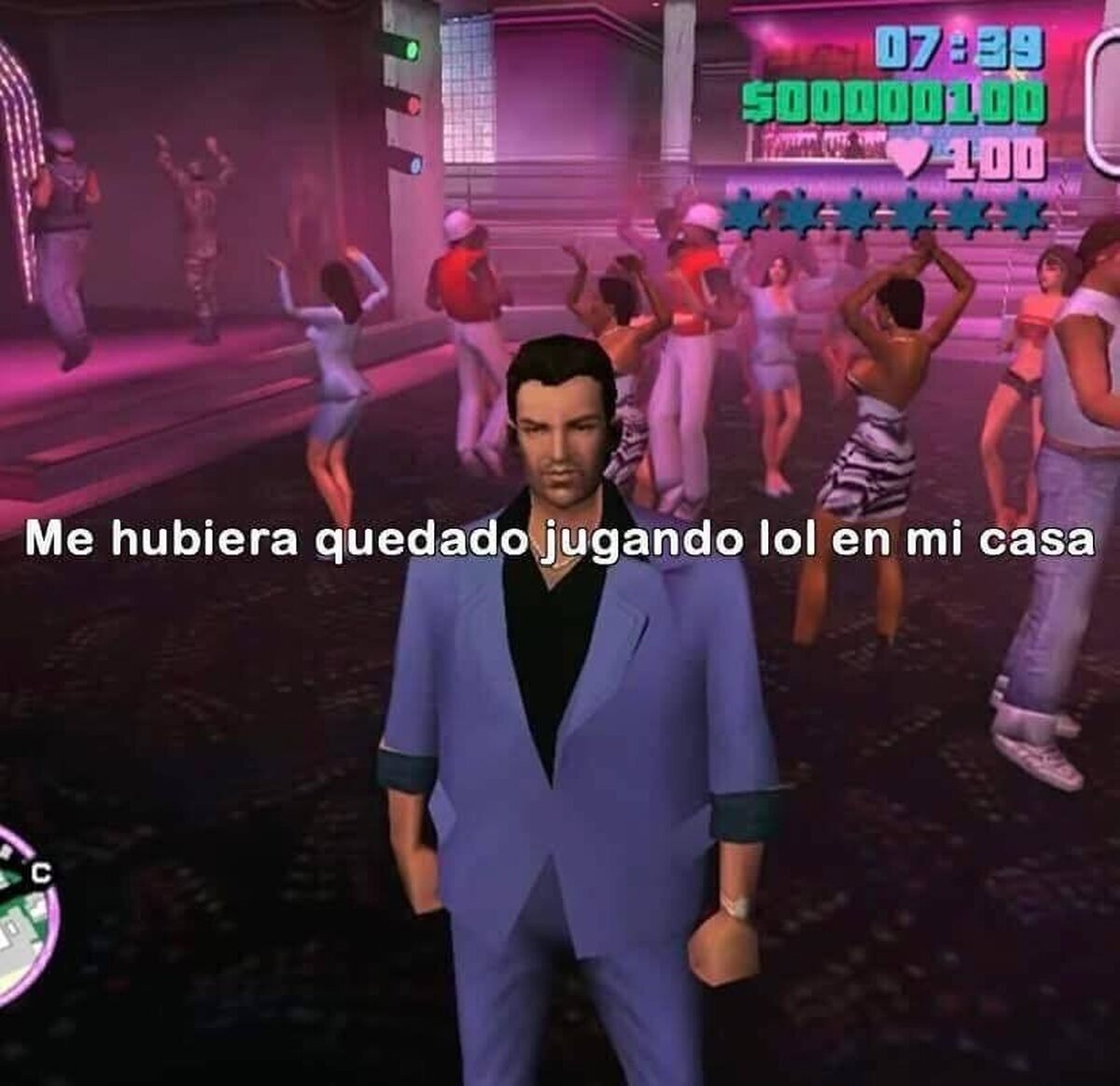 Yo arrepentido en mitad del jolgorio
