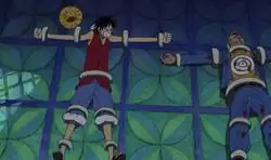 Luffy haciendo buen uso de sus habilidades de goma