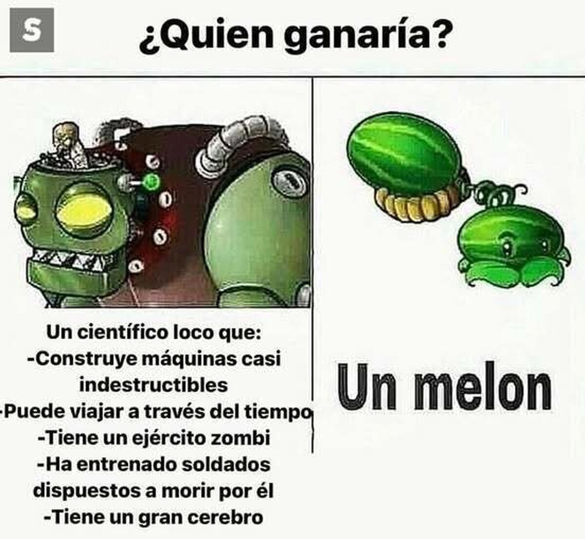 Cómo te va a ganar un melón...