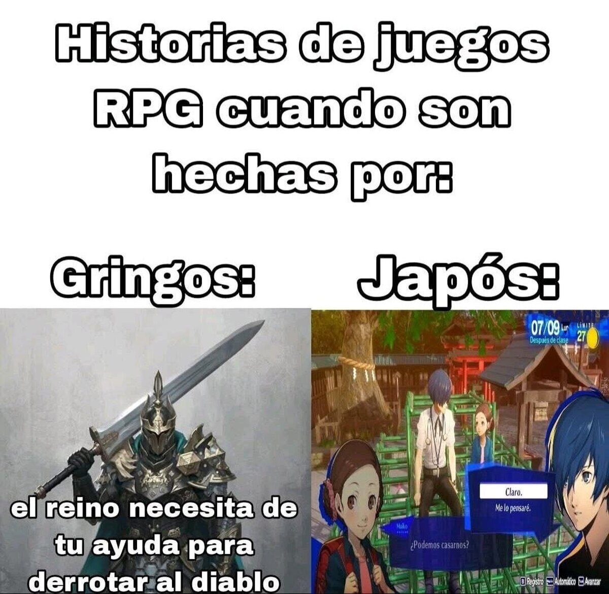 La extraña escritura de los JRPG