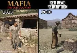 Cortando troncos. Mafia TOC vs Red Dead 1