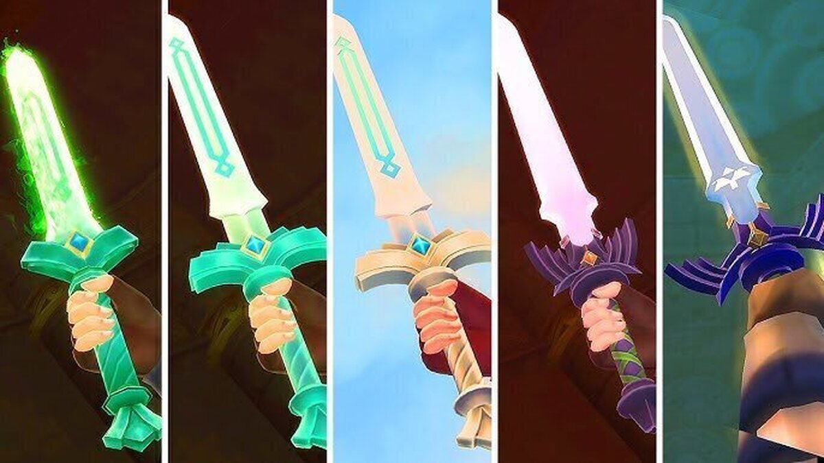 Me encantó la evolución de la espada maestra en Skyward Sword