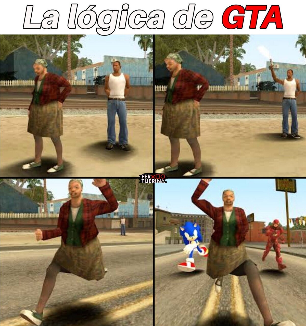 Como corre esa viejita