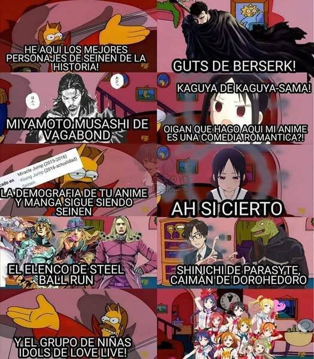 Los mejores personajes de los Seinen