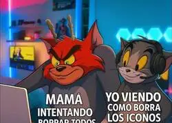 Tratando de aguantar la risa..