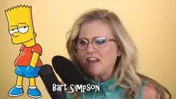 Nancy Cartwright dando voz a 7 personajes distintos de Los Simpsons