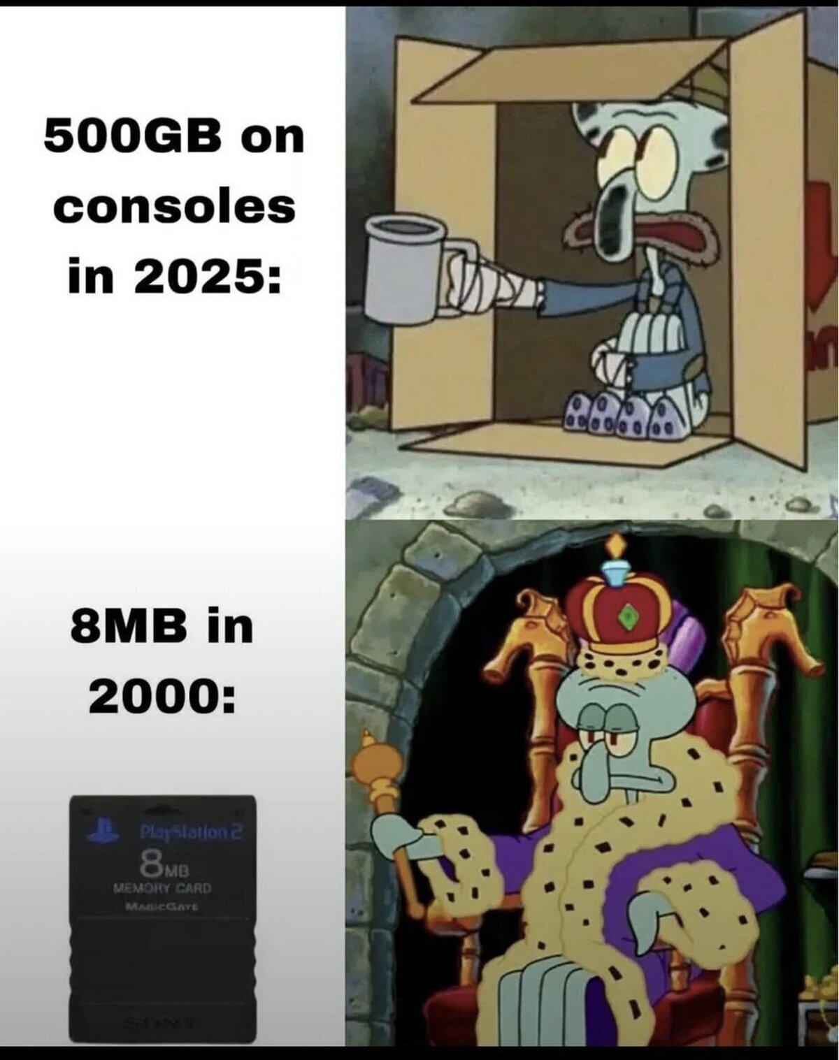 El almacenamiento de antes