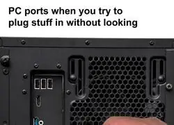 Los puertos cuando inteno enchufar sin ver