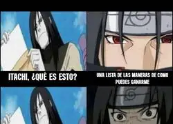 Orochimaru nunca pudo con Itachi