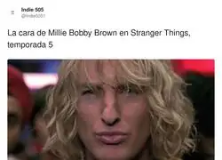 La cara de Millie Bobby Brown en Stranger Things