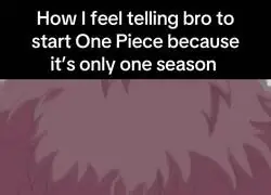 "Bro, One Piece solo tiene una temporada"