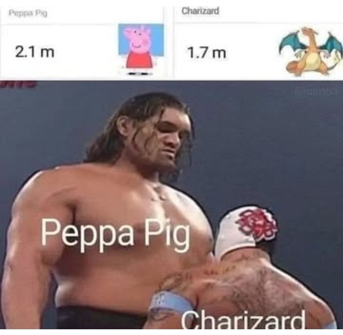 El verdadero tamaño de Charizard
