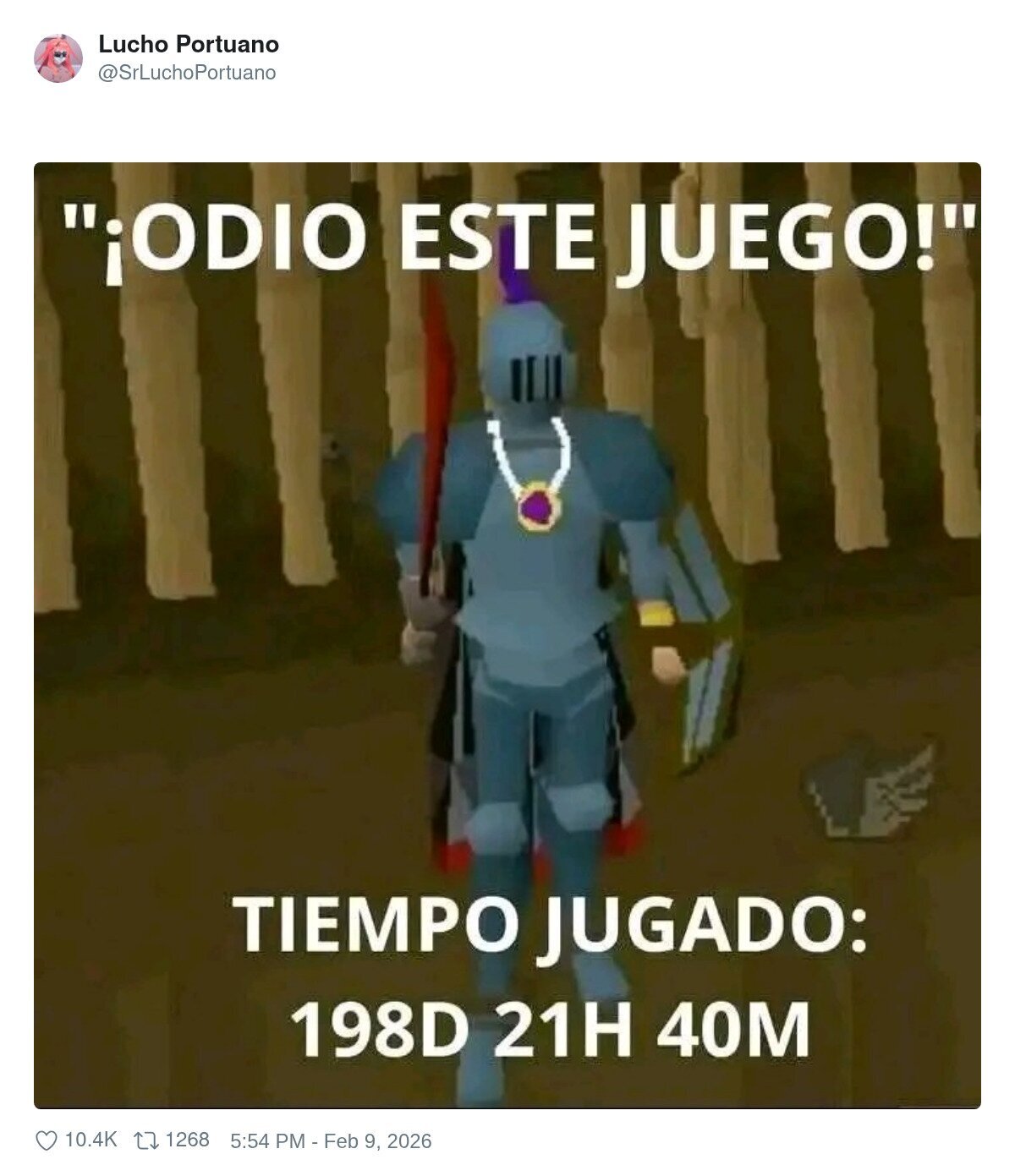 &ldquo;Odio este juego&rdquo; = mi hobby favorito desde hace 198 d&iacute;as