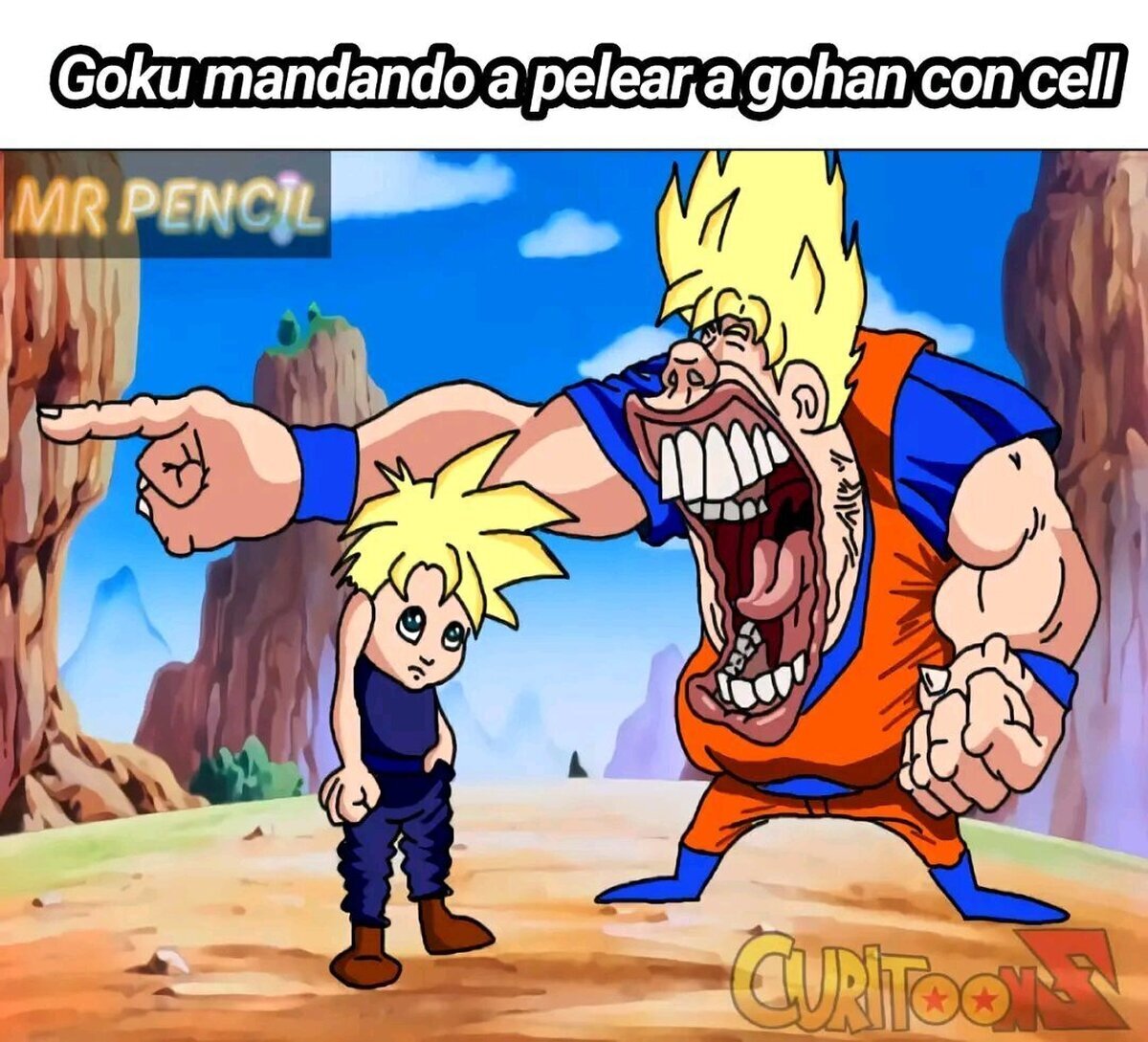 Goku usando su intelecto