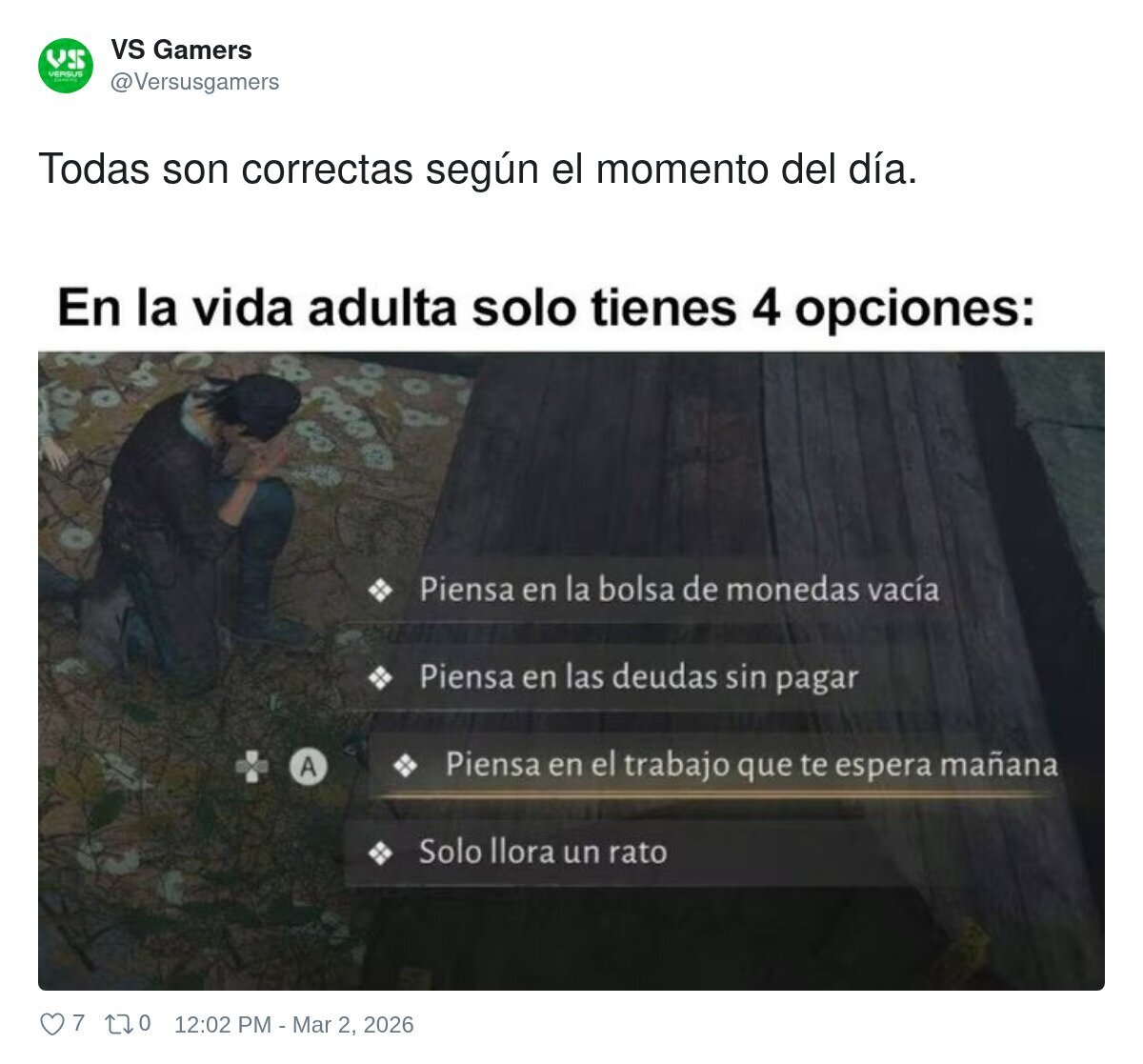 El problema de la vida adulta.