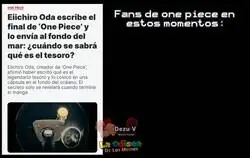 &iquest;Pero qu&eacute; has hecho, Oda?