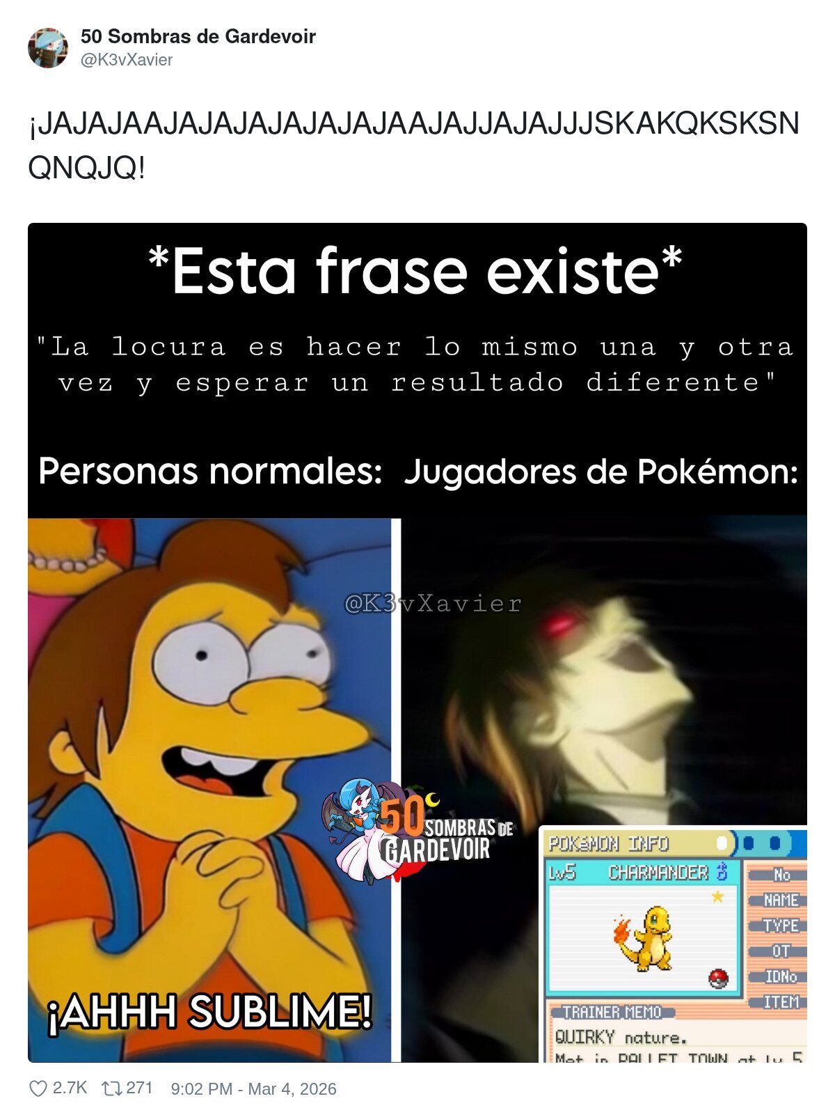 A mi Charmander no lo cambio