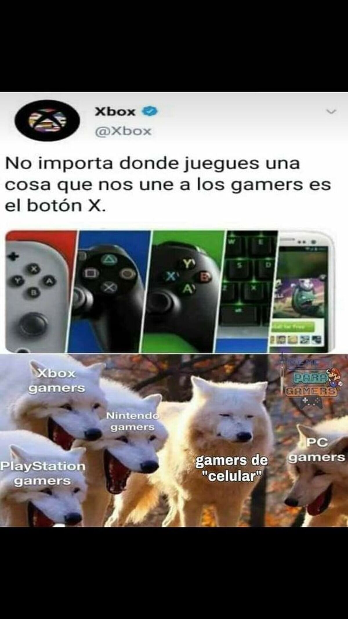 El botón X nos une