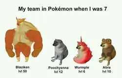 Mi equipo Pok&eacute;mon cuando ten&iacute;a 7 a&ntilde;os