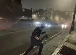 Si, acabas de ver a Leon hacerle parry a un coche.