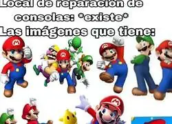 Yo fi&aacute;ndome del t&eacute;cnico porque tiene un Mario en baja resoluci&oacute;n en el cartel