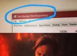 Abro el Administrador de tareas para cerrar el programa&hellip; y se une al mot&iacute;n