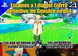 Genshin finalmente cierra en PS4