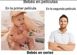En las series los beb&eacute;s no crecen, solo cambian de actor