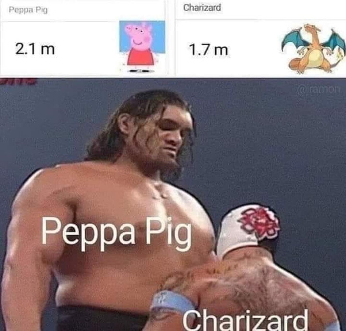 Que enorme es uno y que chiquito el otro